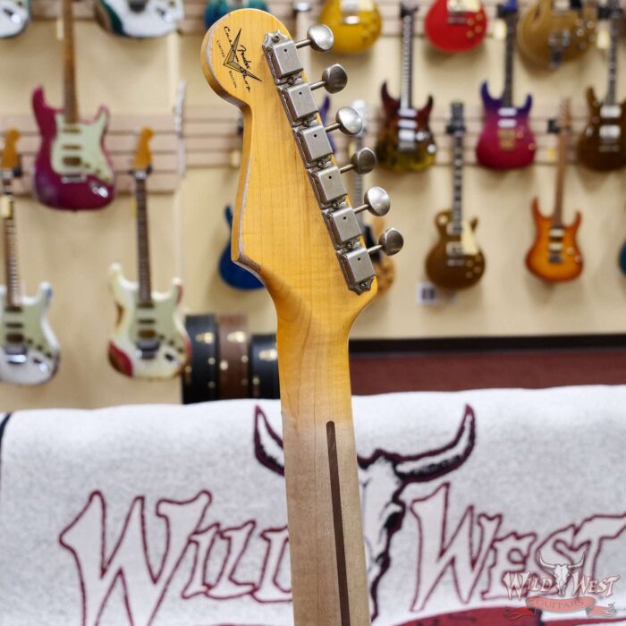 Fender Custom Shop Limited Edition 1958 Stratocaster AA Flame Maple Neck Heavy Relic Super Faded Aged Taos Turquoise 7.75 lbs - Image 12