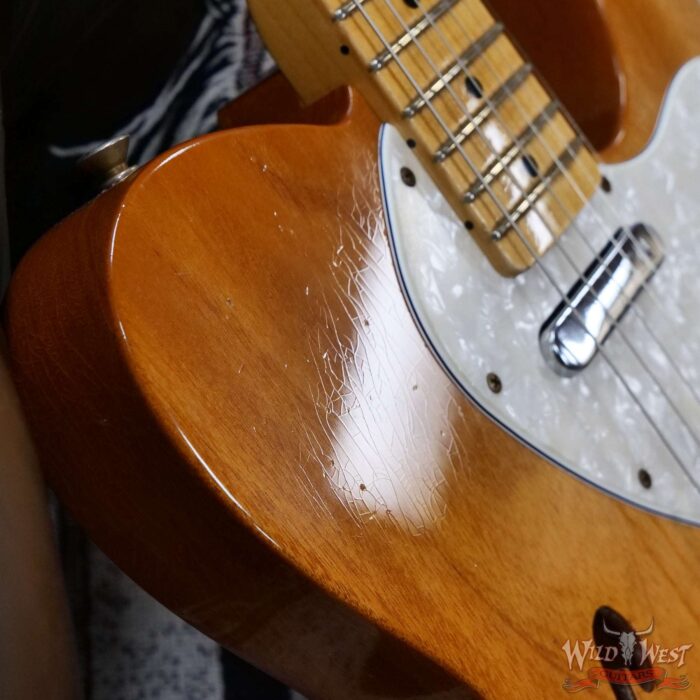Fender Custom Shop 1968 Thinline Telecaster with Bigsby 1-Piece Kalamazoo Mahogany Body Journeyman Relic Aged Natural 6.95 lbs - Image 9