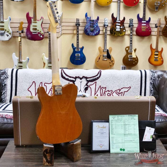 Fender Custom Shop 1968 Thinline Telecaster with Bigsby 1-Piece Kalamazoo Mahogany Body Journeyman Relic Aged Natural 6.95 lbs - Image 10