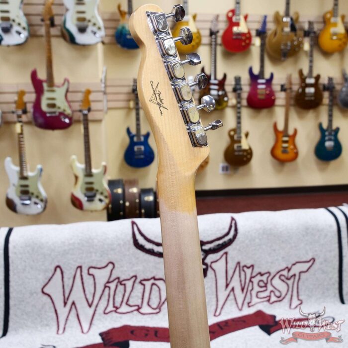 Fender Custom Shop 1968 Thinline Telecaster with Bigsby 1-Piece Kalamazoo Mahogany Body Journeyman Relic Aged Natural 6.95 lbs - Image 11
