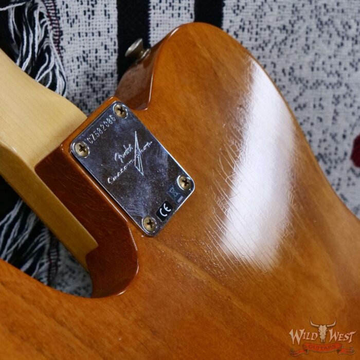 Fender Custom Shop 1968 Thinline Telecaster with Bigsby 1-Piece Kalamazoo Mahogany Body Journeyman Relic Aged Natural 6.95 lbs - Image 13