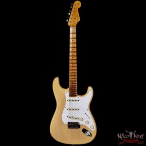 Fender Custom Shop Limited Edition 1956 Stratocaster Hand-Wound Tomatillo Pickups Journeyman Relic with Heavy Checking Natural Blonde 7.40 lbs - Image 3