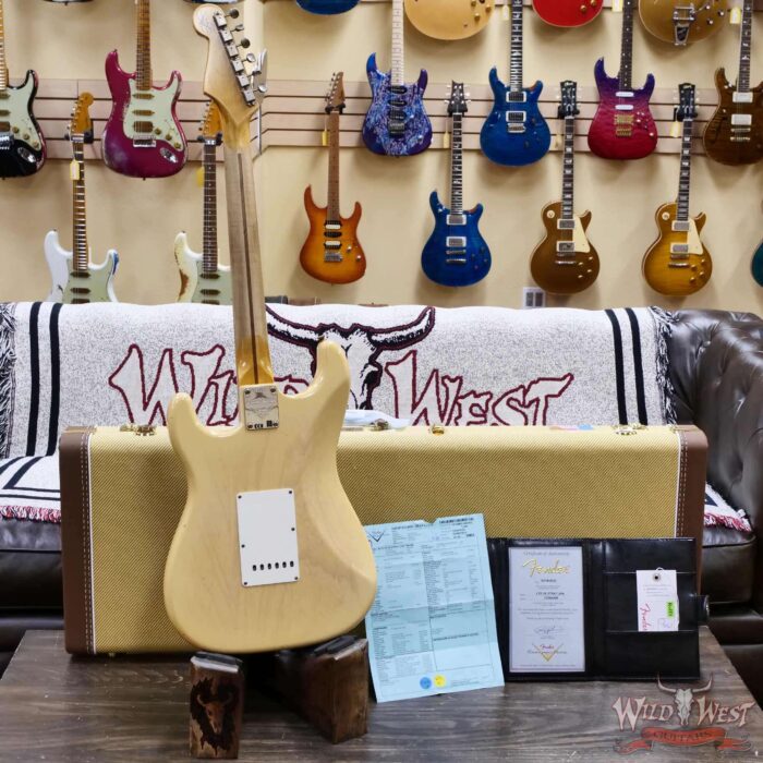 Fender Custom Shop Limited Edition 1956 Stratocaster Hand-Wound Tomatillo Pickups Journeyman Relic with Heavy Checking Natural Blonde 7.40 lbs - Image 10