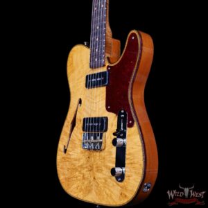 Fender Custom Shop Artisan Dual P90 Thinline Telecaster 1-Piece Kalamazoo Mahogany Body AAAA Maple Burl Top NOS Aged Natural 7.55 lbs - Image 2