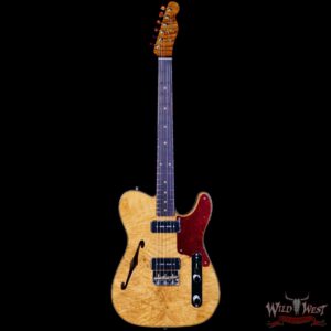 Fender Custom Shop Artisan Dual P90 Thinline Telecaster 1-Piece Kalamazoo Mahogany Body AAAA Maple Burl Top NOS Aged Natural 7.55 lbs - Image 3