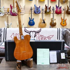 Fender Custom Shop Artisan Dual P90 Thinline Telecaster 1-Piece Kalamazoo Mahogany Body AAAA Maple Burl Top NOS Aged Natural 7.55 lbs - Image 10