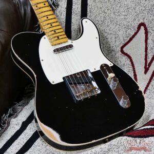 Fender Custom Shop 1959 Telecaster Custom Maple Neck Relic Aged Black 7.30 lbs - Image 8
