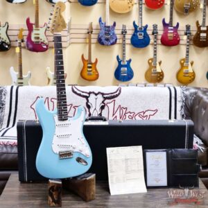 Fender Custom Shop 1969 Stratocaster Maple Neck with Rosewood Fingerboard Journeyman Relic Faded Daphne Blue 7.65 lbs - Image 6