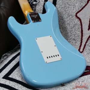 Fender Custom Shop 1969 Stratocaster Maple Neck with Rosewood Fingerboard Journeyman Relic Faded Daphne Blue 7.65 lbs - Image 11