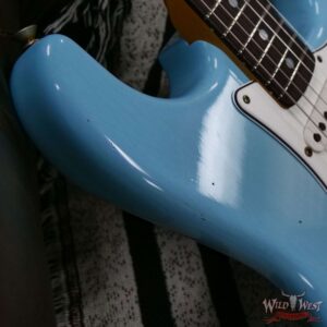 Fender Custom Shop 1969 Stratocaster Maple Neck with Rosewood Fingerboard Journeyman Relic Faded Daphne Blue 7.75 lbs - Image 9