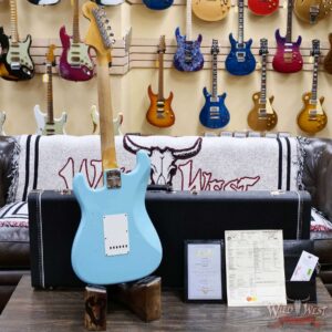 Fender Custom Shop 1969 Stratocaster Maple Neck with Rosewood Fingerboard Journeyman Relic Faded Daphne Blue 7.75 lbs - Image 10