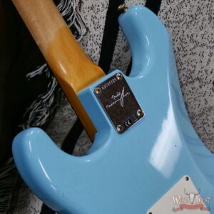 Fender Custom Shop 1969 Stratocaster Maple Neck with Rosewood Fingerboard Journeyman Relic Faded Daphne Blue 7.75 lbs - Image 13
