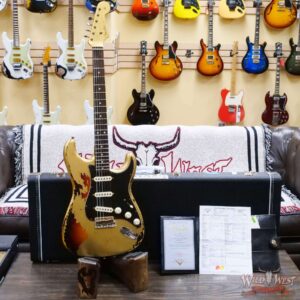 Fender Custom Shop Limited Edition Dual-Mag II Stratocaster Heavy Relic Aztec Gold Over 3 Tone Sunburst - Image 6
