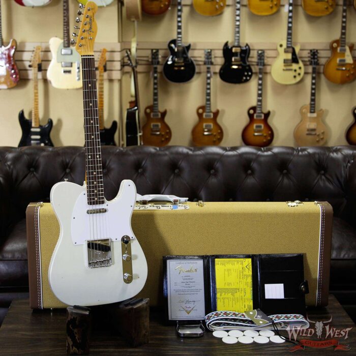 Fender Custom Shop Jimmy Page Signature Telecaster Journeyman Relic AAA Rosewood Slab Board White Blonde R101425 - Image 8