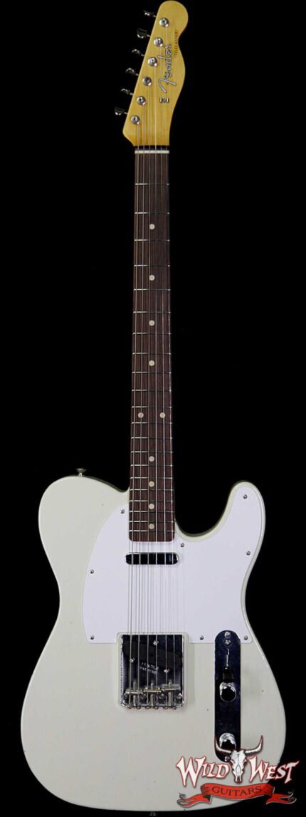 Fender Custom Shop Jimmy Page Signature Telecaster Journeyman Relic AAA Rosewood Slab Board White Blonde R101642