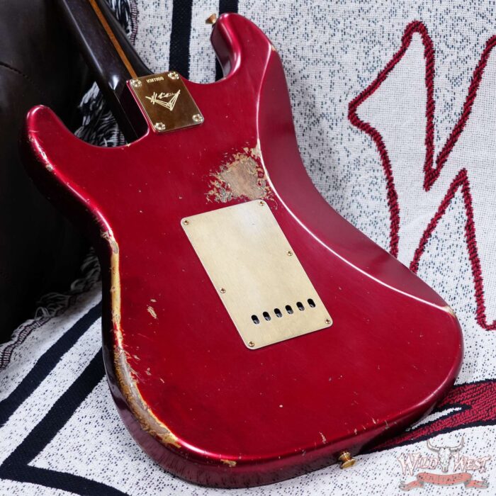 Fender Custom Shop Kyle McMillin Masterbuilt 1957 Stratocaster Brazilian Rosewood Neck Relic Candy Apple Red (US Only / No International Shipping) - Image 12