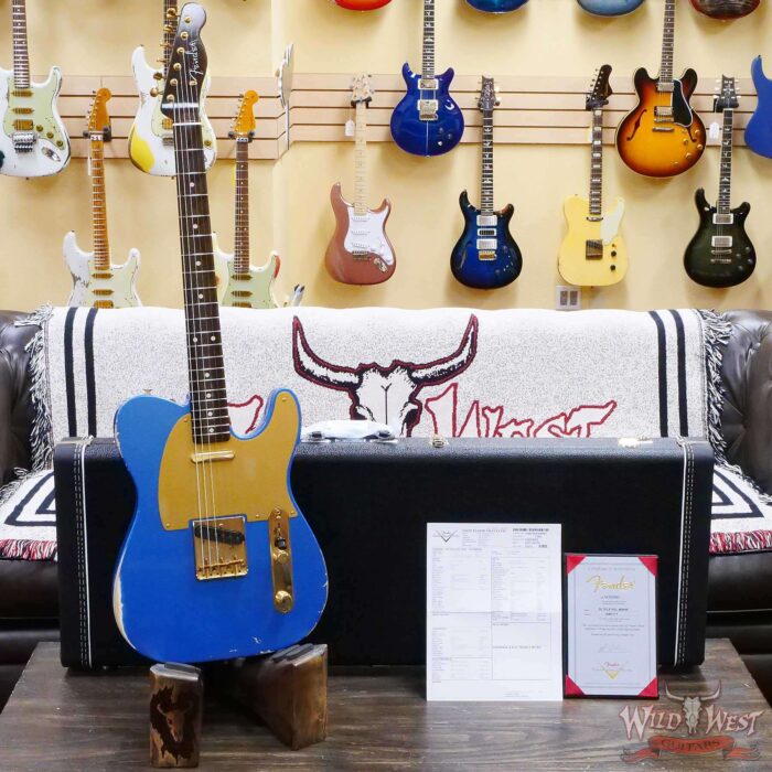 Fender Custom Shop Kyle McMillin Masterbuilt 1959 Telecaster Brazilian Rosewood Neck Relic Lake Placid Blue - Image 6