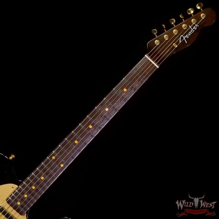 Fender Custom Shop Kyle McMillin Masterbuilt 1959 Telecaster Brazilian Rosewood Neck Relic Black - Image 4
