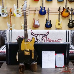 Fender Custom Shop Kyle McMillin Masterbuilt 1959 Telecaster Brazilian Rosewood Neck Relic Black - Image 6