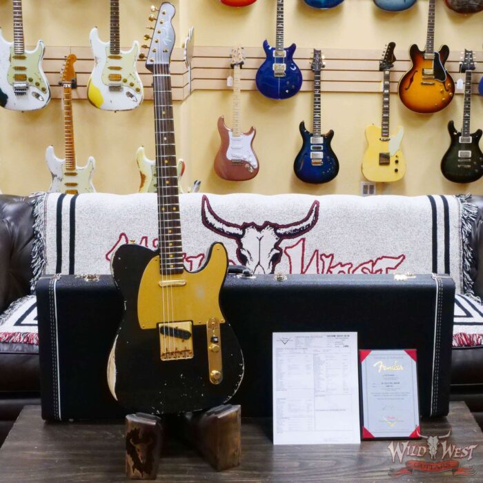 Fender Custom Shop Kyle McMillin Masterbuilt 1959 Telecaster Brazilian Rosewood Neck Relic Black - Image 6