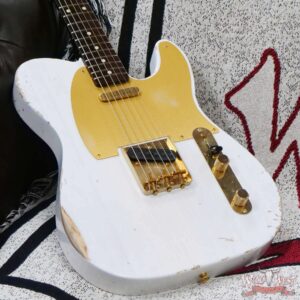Fender Custom Shop Kyle McMillin Masterbuilt 1959 Telecaster Brazilian Rosewood Neck Relic White Blonde - Image 8