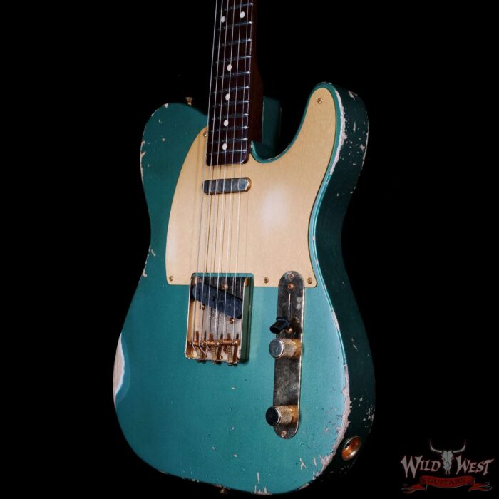 Fender Custom Shop Kyle McMillin Masterbuilt 1959 Telecaster Brazilian Rosewood Neck Relic Sherwood Green Metallic - Image 2