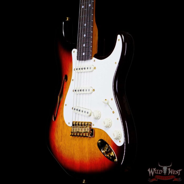 Fender Custom Shop Artisan Series Korina Stratocaster Semi-hollow Roasted Quartersawn Maple Neck Chocolate 3-Color Sunburst - Image 2