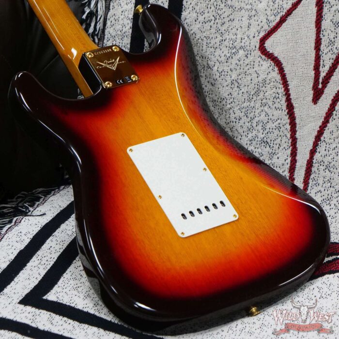 Fender Custom Shop Artisan Series Korina Stratocaster Semi-hollow Roasted Quartersawn Maple Neck Chocolate 3-Color Sunburst - Image 11