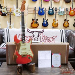 Fender Custom Shop Levi Perry Masterbuilt 1962 Stratocaster Brazilian Rosewood Board Heavy Relic Fiesta Red with Gold Hardware - Image 6