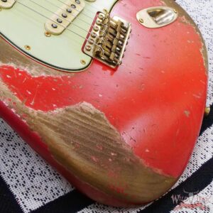 Fender Custom Shop Levi Perry Masterbuilt 1962 Stratocaster Brazilian Rosewood Board Heavy Relic Fiesta Red with Gold Hardware - Image 11