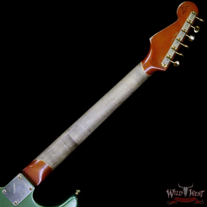 Fender Custom Shop Levi Perry Masterbuilt 1962 Stratocaster Brazilian Rosewood Board Heavy Relic Sherwood Green with Gold Hardware - Image 5