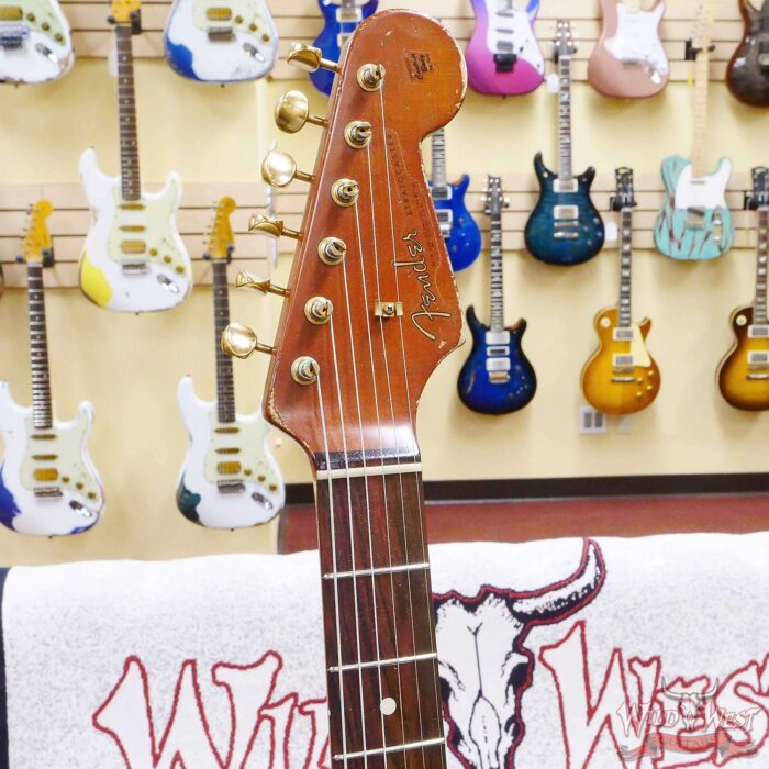 Fender Custom Shop Levi Perry Masterbuilt 1962 Stratocaster Brazilian Rosewood Board Heavy Relic Sherwood Green with Gold Hardware - Image 7