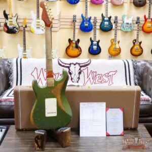 Fender Custom Shop Levi Perry Masterbuilt 1962 Stratocaster Brazilian Rosewood Board Heavy Relic Sherwood Green with Gold Hardware - Image 12