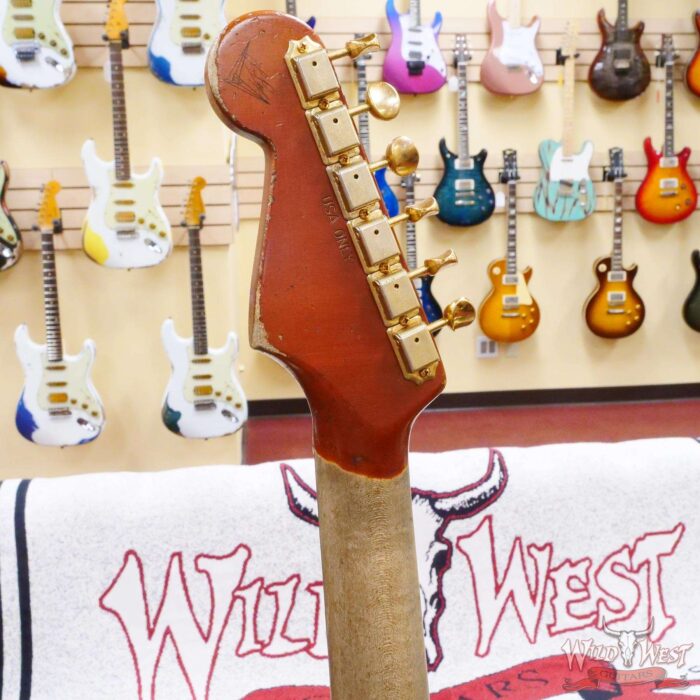 Fender Custom Shop Levi Perry Masterbuilt 1962 Stratocaster Brazilian Rosewood Board Heavy Relic Sherwood Green with Gold Hardware - Image 13