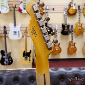Fender Custom Shop Limited Editon Roasted Pine Double Esquire Thinline Custom Relic Semi-Hollow Maple Neck Aged Black Paisley - Image 6