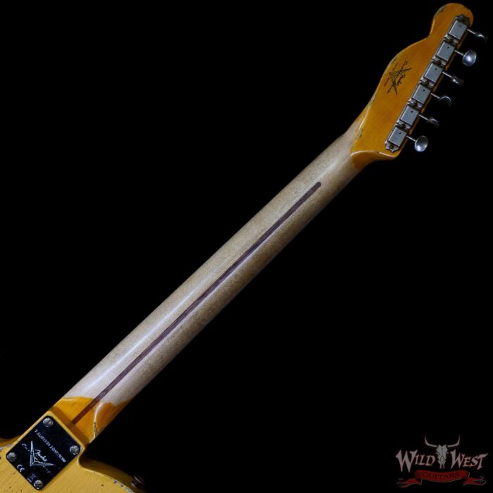 Fender Custom Shop Limited 50’s Pine Esquire Hand-Wound Pickup Super Heavy Relic Aged Nocaster Blonde 6.80 LBS - Image 5