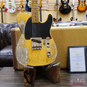 Fender Custom Shop Limited 50’s Pine Esquire Hand-Wound Pickup Super Heavy Relic Aged Nocaster Blonde 6.80 LBS - Image 8