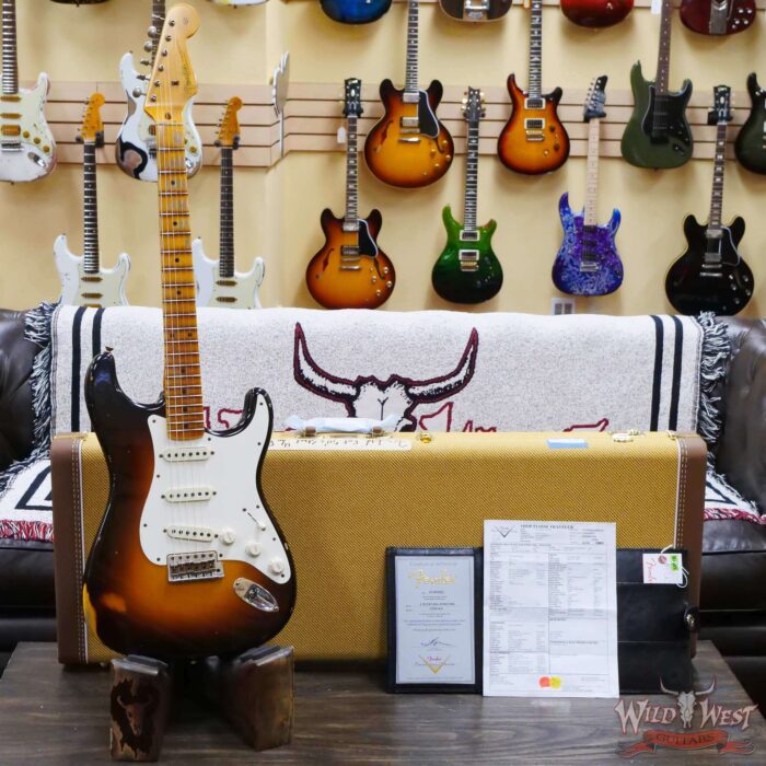 Fender Custom Shop Limited Edition Fat 50s Stratocaster Relic Wide Fade Chocolate 2-Color Sunburst - Image 6