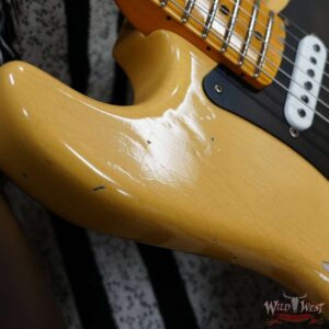 Fender Custom Shop Limited Edition 70th Anniversary 1954 Stratocaster Relic Nocaster Blonde with Black Pickguard 7.55 LBS - Image 9