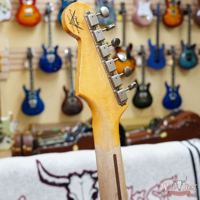 Fender Custom Shop Limited Edition 70th Anniversary 1954 Stratocaster Relic Nocaster Blonde with Black Pickguard 7.55 LBS - Image 11