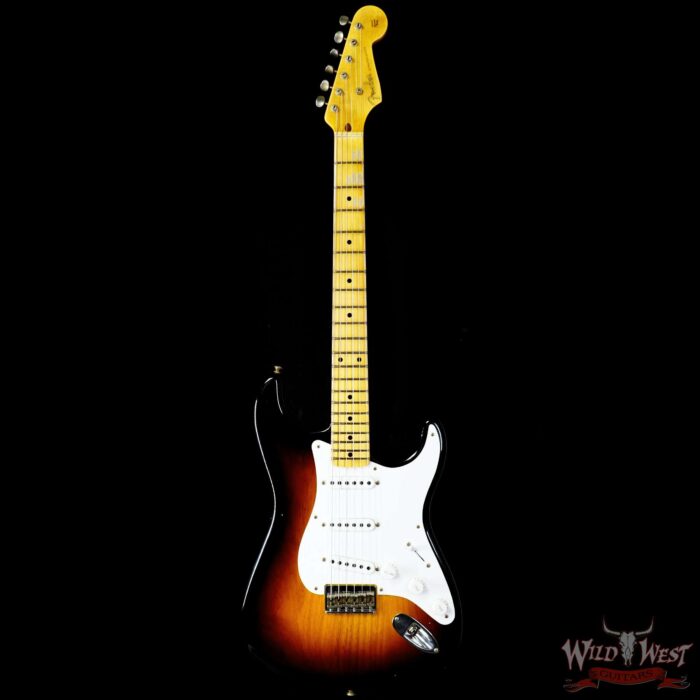 Fender Custom Shop Limited Edition 70th Anniversary 1954 Hardtail Stratocaster Journeyman Relic Wide Fade 2 Tone Sunburst 7.15 LBS - Image 3