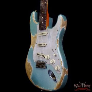 Fender Custom Shop Dylan Del Pizzo Apprentice Built 1963 Stratocaster 3A Flame Maple Neck Josefina Hand-Wound Pickups Heavy Relic Aged Firemist Silver (ONE OF A KIND) - Image 2