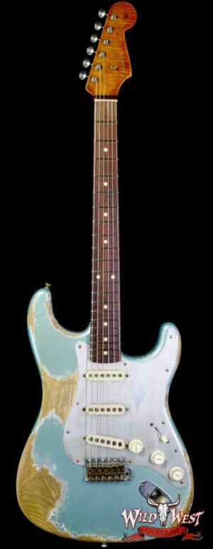 Fender Custom Shop Dylan Del Pizzo Apprentice Built 1963 Stratocaster 3A Flame Maple Neck Josefina Hand-Wound Pickups Heavy Relic Aged Firemist Silver (ONE OF A KIND)