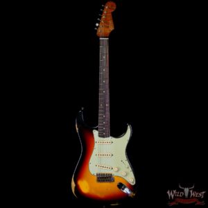 Fender Custom Shop Andy Hicks Masterbuilt 1961 Stratocaster Roasted Flame Maple Neck Brazilian Rosewood Board Relic 3-Color Sunburst - Image 3