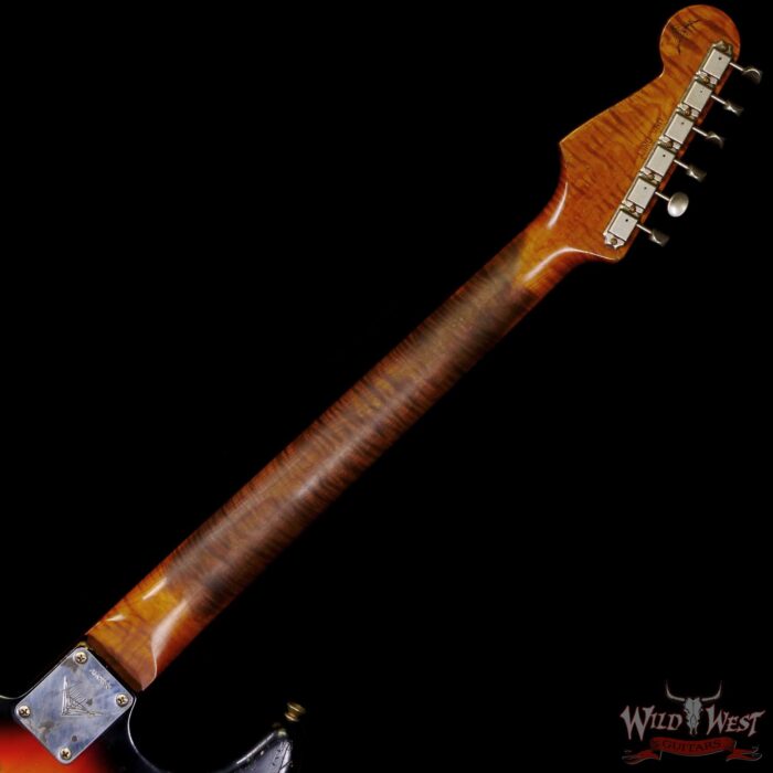 Fender Custom Shop Andy Hicks Masterbuilt 1961 Stratocaster Roasted Flame Maple Neck Brazilian Rosewood Board Relic 3-Color Sunburst - Image 5