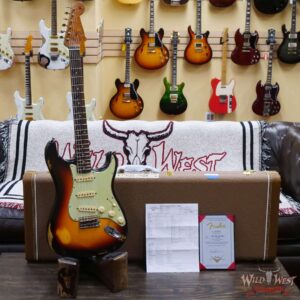 Fender Custom Shop Andy Hicks Masterbuilt 1961 Stratocaster Roasted Flame Maple Neck Brazilian Rosewood Board Relic 3-Color Sunburst - Image 6