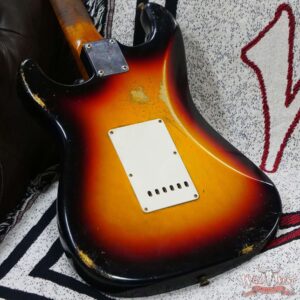 Fender Custom Shop Andy Hicks Masterbuilt 1961 Stratocaster Roasted Flame Maple Neck Brazilian Rosewood Board Relic 3-Color Sunburst - Image 11
