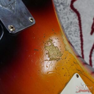 Fender Custom Shop Andy Hicks Masterbuilt 1961 Stratocaster Roasted Flame Maple Neck Brazilian Rosewood Board Relic 3-Color Sunburst - Image 12