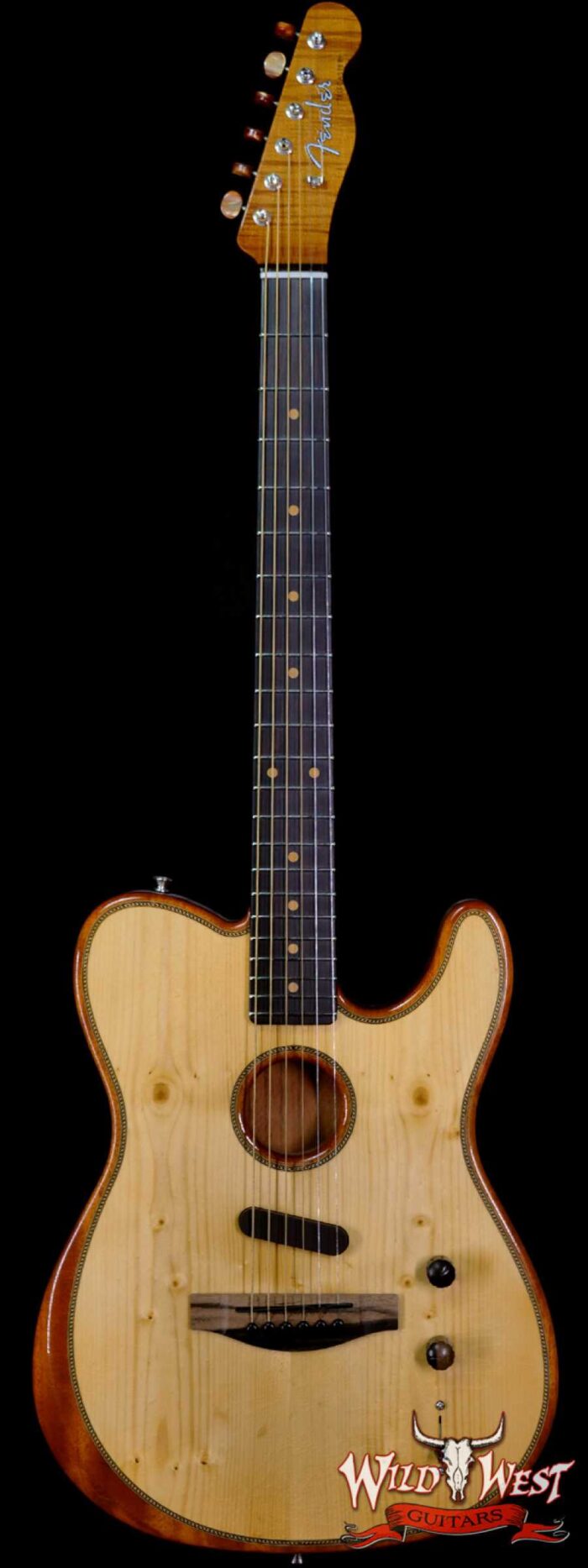 Fender Custom Shop Chris Fleming Masterbuilt Knotty Acoustasonic Telecaster Deluxe Closet Classic - Image 1