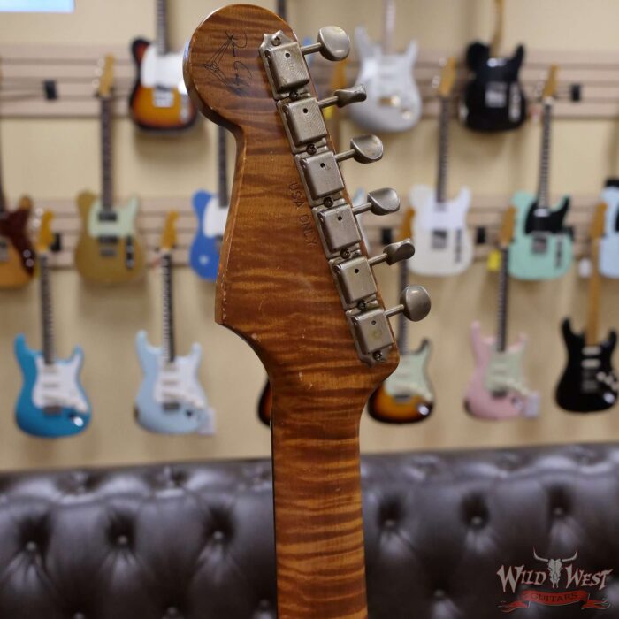 Fender Custom Shop Dennis Galuszka Masterbuilt Roasted 1959 Stratocaster Journeyman Relic Brazilian Rosewood Slab Board Hand-Wound Pickups Aged Surf Green - Image 11